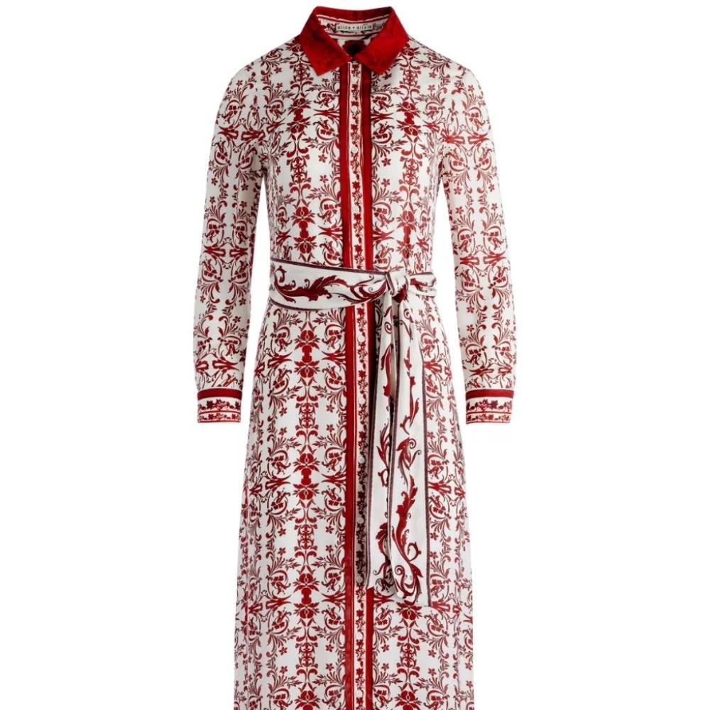 Alice + Olivia Cassidy Dress Maxi Button Up - Picture 5 of 9